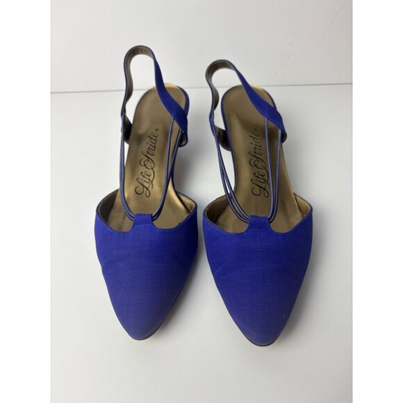 Life Stride Carlene 2 Purple Slingback Kitten Heels 9.5 A/B Womens Shoes - Picture 3 of 8